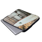 Weiße und schwarze Surfbretter Laptopschutzhülle (Vorne Knopf)
