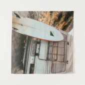 Weiße und schwarze Surfbretter Wandteppich (Vorderseite (Horizontal))