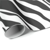 Weiße und schwarze Tiger Streifen Tierdruck Geschenkpapier (Rolleneckpunkt)