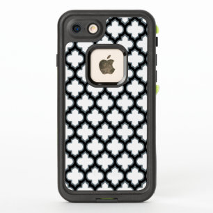 Weiße und schwarze Trellis, Gitter, Quatrefolie