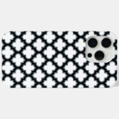Weiße und schwarze Trellis, Gitter, Quatrefolie Case-Mate iPhone Hülle (Rückseite (Horizontal))