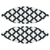 Weiße und schwarze Trellis, Gitter, Quatrefolie Football (Paneele)