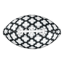 Weiße und schwarze Trellis, Gitter, Quatrefolie Football