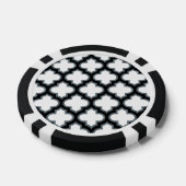 Weiße und schwarze Trellis, Gitter, Quatrefolie Pokerchips (Einzeln)