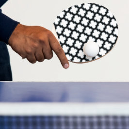 Weiße und schwarze Trellis, Gitter, Quatrefolie Tischtennis Schläger