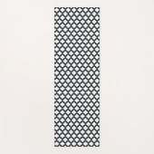 Weiße und schwarze Trellis, Gitter, Quatrefolie Yogamatte (Vorderseite)