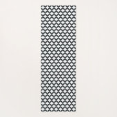 Weiße und schwarze Trellis, Gitter, Quatrefolie Yogamatte (Rückseite)
