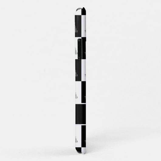 Weiße und schwarze Weihnachtsbäume Case-Mate iPhone Hülle (Hinten/Rechts)