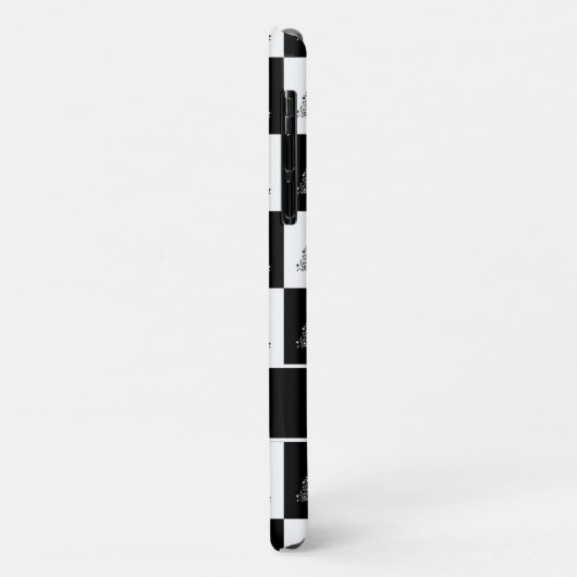 Weiße und schwarze Weihnachtsbäume Case-Mate iPhone Hülle (Hinten/Links)