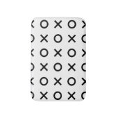 Weiße und schwarze Xs und Os Badematte (Vorderseite Vertikal)