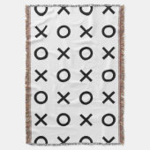 Weiße und schwarze Xs und Os Decke (Vorderseite Vertikal)