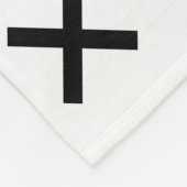 Weiße und schwarze Xs und Os Fleecedecke (Ecke)