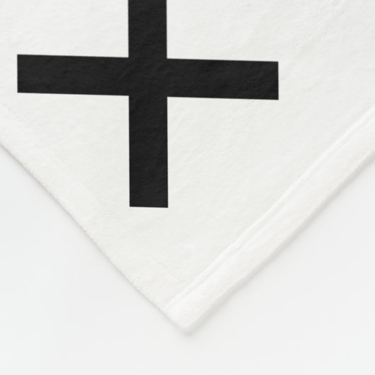 Weiße und schwarze Xs und Os Fleecedecke (Ecke)