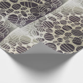 Weiße und schwarze Yaei-Muster Geschenkpapier (Ecke)