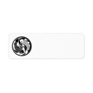 Weiße und schwarze Yin Yang Koi Fische