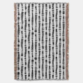 Weiße und schwarze zeitgenössische Stammes- Decke (Vorderseite Vertikal)