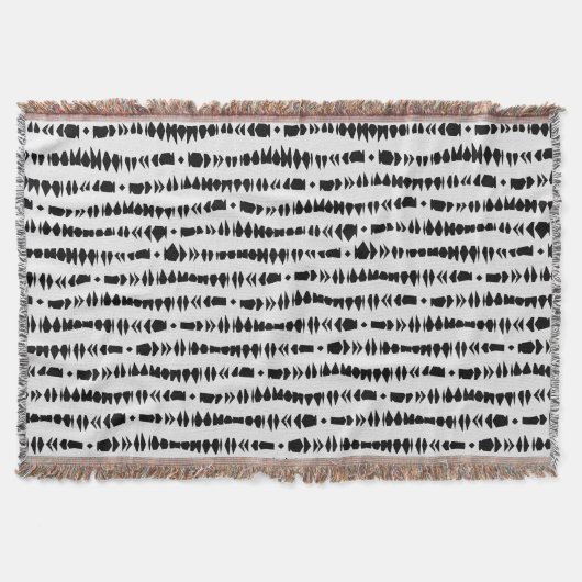 Weiße und schwarze zeitgenössische Stammes- Decke (Vorderseite)