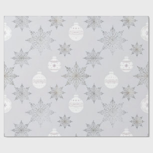 Weiße und silberne elegante Weihnachtseinpackpapie Geschenkpapier
