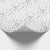 Weiße und silberne Glitzer City Dots Geschenkpapier (Ecke)
