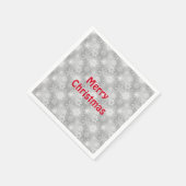 Weiße und silberne Schneeflocken Serviette (Ecke)