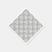 Weiße und silberne Schneeflocken Serviette (Ecke)
