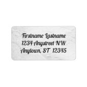 Weiße und silberne Spitzen und Perlen auf Satin We Adressaufkleber (Vorne)