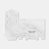 Weiße und silberne Spitzen und Perlen auf Satin We Geschenkschachtel (Ungefaltet)