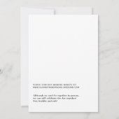 Weiße und silberne Vintage Rose Virtual Wedding Einladung (Rückseite)