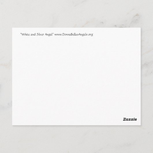 Weiße und silberne Wächter Lichtente Engel Postkar Postkarte (Rückseite)