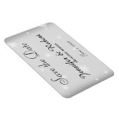 Weiße und Silberschneeflocke Hochzeit retten das D Magnet (Rechte Seite)