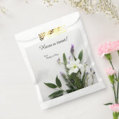 Weiße und violette Blumen, Blätter Geschenktütchen (Versiegelt)