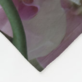 Weiße und violette Orchideen Fleecedecke (Ecke)