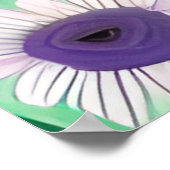 Weiße und weiße Katzen und rote Blume Poster (Ecke)