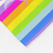 Weiße, unicorn-Galopp-Regenbogendecke Fleecedecke (Ecke)