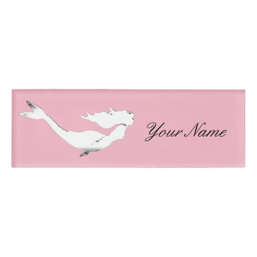 Weiße Unterwassermeerjungfrau, die Thunder_Cove Namenschild (Vorderseite)