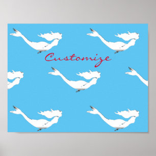 Weiße Unterwassermeerjungfrau, die Thunder_Cove Poster