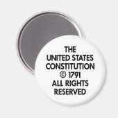 Weiße US-Verfassung vorbehalten Magnet (Vorderseite/Rückseite)