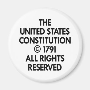 Weiße US-Verfassung vorbehalten Magnet