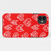 Weiße Valentinische Mazes Case-Mate iPhone Hülle (Rückseite (Horizontal))