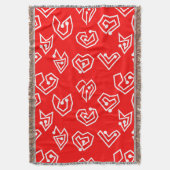 Weiße Valentinische Mazes Decke (Vorderseite Vertikal)