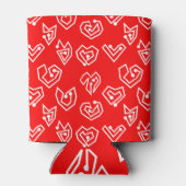 Weiße Valentinische Mazes Dosenkühler (Rückseite)