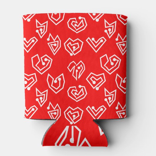 Weiße Valentinische Mazes Dosenkühler (Rückseite)