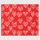 Weiße Valentinische Mazes Geschenkpapier (Flach)