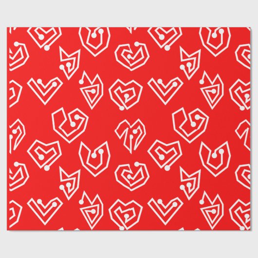 Weiße Valentinische Mazes Geschenkpapier (Flach)