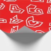 Weiße Valentinische Mazes Geschenkpapier (Ecke)