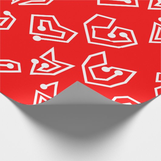 Weiße Valentinische Mazes Geschenkpapier (Ecke)