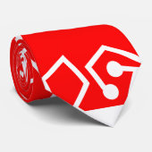 Weiße Valentinische Mazes Krawatte (Gerollt)