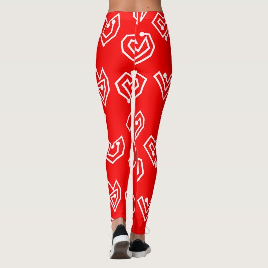 Weiße Valentinische Mazes Leggings (Rückseite)