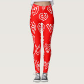 Weiße Valentinische Mazes Leggings (Vorderseite)