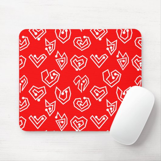 Weiße Valentinische Mazes Mousepad (Mit Mouse)
